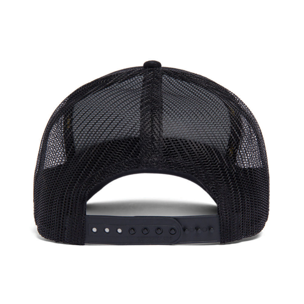 CAT Caterpillar Black Mesh Back Trucker Hat - Adjustable Diesel Gear Cap